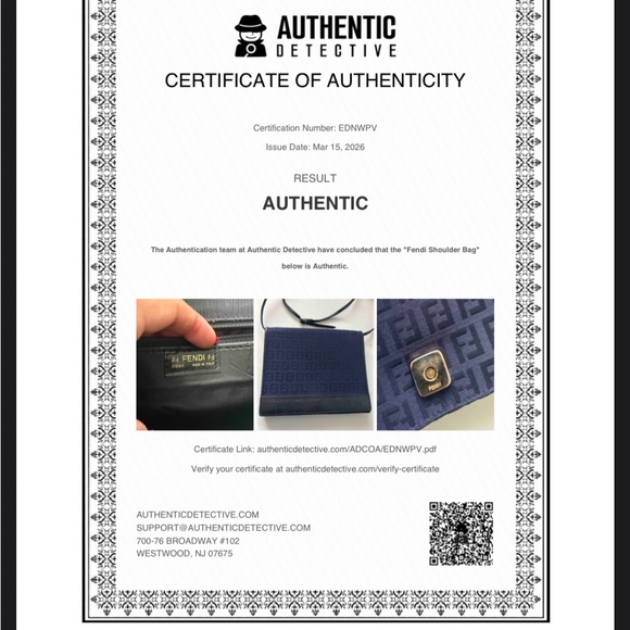 Fendi Navy and Black Shoulder Bag - Picture 12 of 12